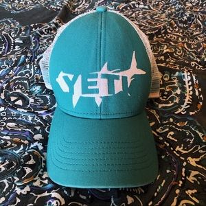 Turquoise yeti hat